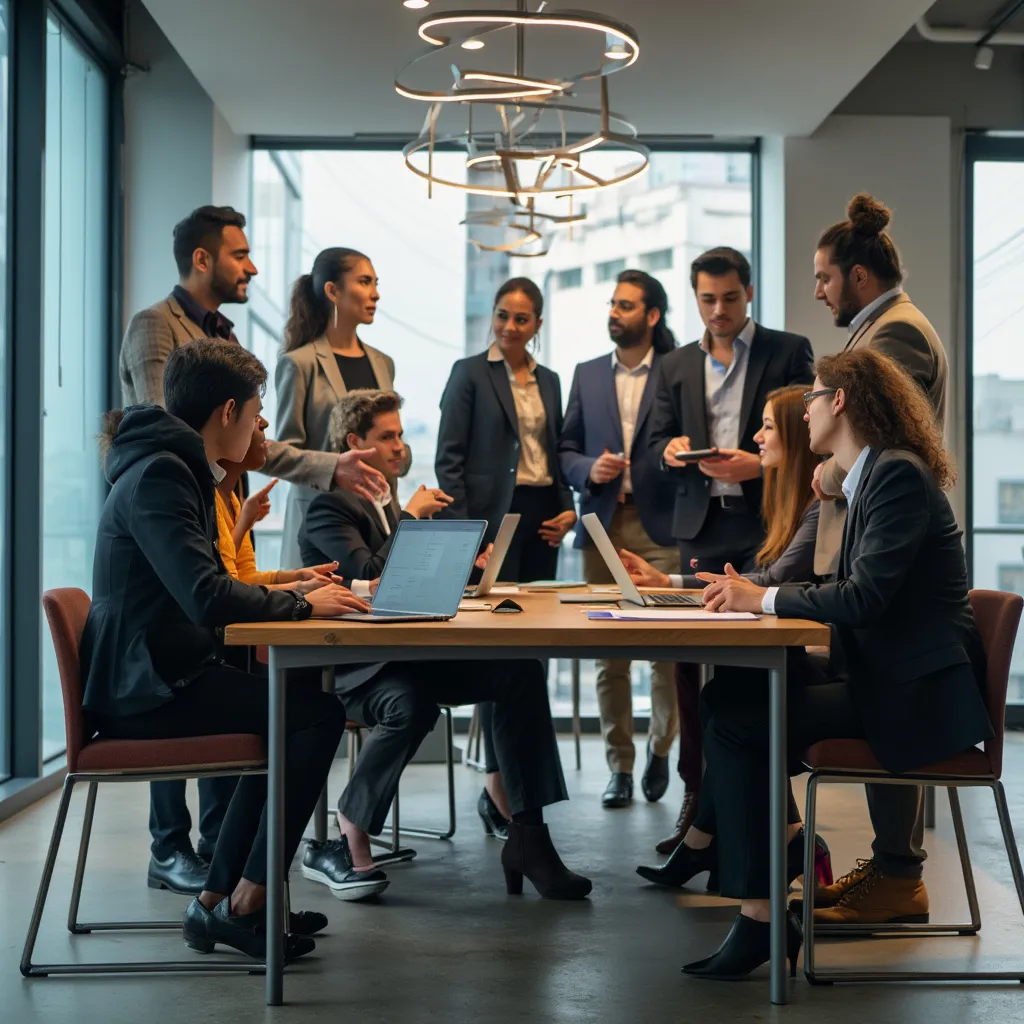 Equipo de [Nombre de la Empresa] colaborando en estrategias financieras para Argentina.